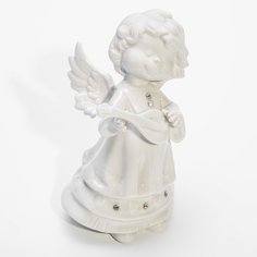 Статуэтка, Raritetus, "Ангел играющий на лютне", фарфор, стразы, Китай, 2000-2015 гг. Однажды