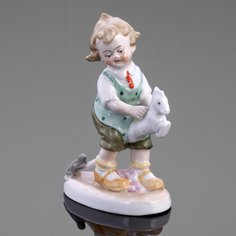 Статуэтка, Raritetus, "Мальчик на лошади", фарфор, роспись, Германия, 1970-1980 гг. Однажды
