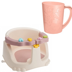 Сидение для ванны Бытпласт с кувшином розовый 431304505-05-1-сб