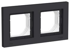 ATLASDESIGN AQUA 2-постовая РАМКА IP44, КАРБОН, ATN441002 | Schneider Electric (1 шт.)