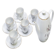Кофейный сервиз, Raritetus, на 5 персон 11 предм., фарфор, Чехословакия, 1921-1945 гг. Однажды
