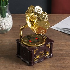 Шкатулка музыкальная механическая "Граммофон" 25х13х14 см No Brand