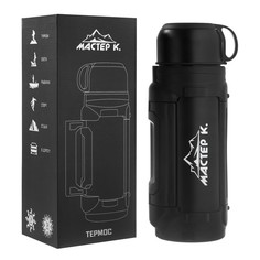 Термос "Мастер К.", 2 л, сохраняет тепло 24 ч, 34 х 11 см, чёрный No Brand