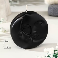 Богатство Аромата Свеча фигурная "Солнце и луна", 6х1,5 см, черная