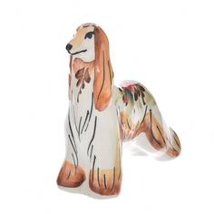 Фарфоровая статуэтка «Собака афганская борзая». Гжель No Brand