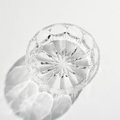 Ваза для конфет на ножках, украшенная рельефным декором, стекло, СССР, 1950-1970 гг. Однажды