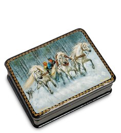 Шкатулка Повозка в снегах (ручная работа) Народные промыслы