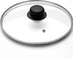 Крышка стеклянная для сковороды и кастрюли, d=22 см No Brand