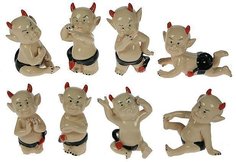 Статуэтка "Чертёнок", фарфор 10см 10309 No Brand