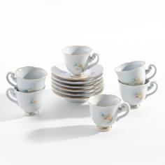 Кофейный сервиз, Raritetus, на 6 перс. (12 предм.), фарфор, золочение, С. Корея, 1960-1969 Однажды