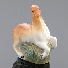 Статуэтка, Raritetus, "Конь", фарфор, аэрография, роспись, ЛФЗ, СССР, 1986-1989 гг. Однажды