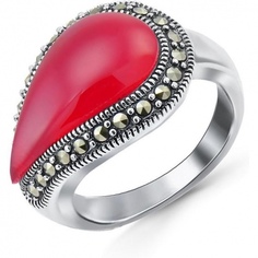 Кольцо с марказитами и агатами из серебра Silver wings 210232d-39 19