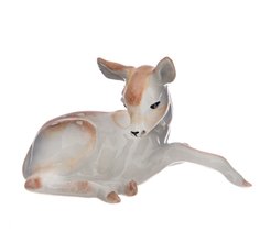 Статуэтка "Оленёнок", фарфор, надглазурная роспись, Россия, 1990-2012 гг. Однажды