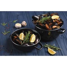 Кастрюля для мидий Cosy Trendy Mussel Pots 0,9 л черная, керамика