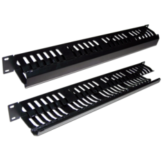 Кабельный органайзер 19" LANMASTER TWT-ORG/CV24-1U c крышкой на 24 порта 1U