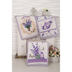 DomoVita Полотенце 45х60 см, Сиреневая дымка, рогожка, 170 гр/м2, хлопок 100%