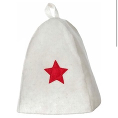 Шапка для бани и сауны The Body Time "Звезда", 70108, белый Feniks