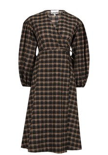 Платье женское GANNI 124732 черное 34 IT