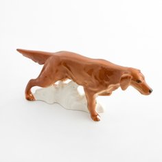 Статуэтка, Raritetus, "Ирландский сеттер", фарфор, роспись, ЛФЗ, СССР, 1986-1991 гг. Однажды