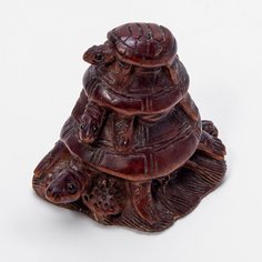 Статуэтка, Raritetus, "Три черепахи", самшит, оникс, резьба, Япония, 1960-1970 гг. Однажды