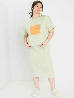 Футболка женская SAMOON by GERRY WEBER 871050-26214-5432 зеленая 56