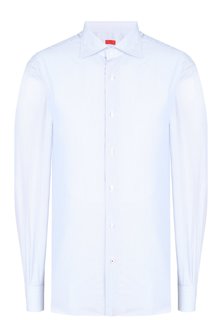 Рубашка мужская ISAIA 100684 голубая 40