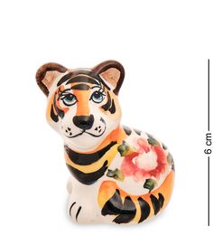 ГЛ-774 Фигурка Тигренок цв. Гжельский фарфор No Brand