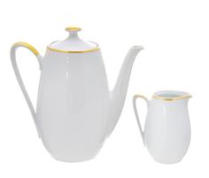 Кофейный сервиз (кофейник и молочник) с золотым ободком, Raritetus, фарфор, золочение Однажды