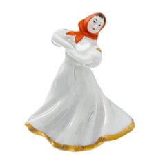 Статуэтка, Raritetus, "Плясунья", фарфор, роспись, золочение, ДФЗ, СССР, 1960-1968 гг. Однажды