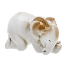 Статуэтка "Спящий слоник", фарфор, аэрография, роспись, ("ЛФЗ"), СССР, 1970-1991 гг. Однажды