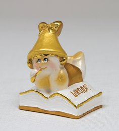 15689 Фигурка гипсовая "Школьница" зол. No Brand