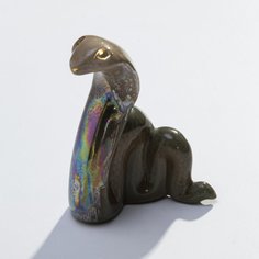 Статуэтка, Raritetus, "Королевская кобра", фарфор, аэрография, люстр, СССР, 1970-1990 гг. Однажды