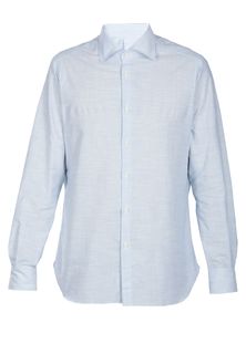 Рубашка мужская ISAIA 96446 голубая 39