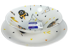 Набор детской посуды Luminarc KOTIPI, тарелка 20,5 см, салатник 16,5 см, N4102-N4103