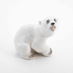 Статуэтка, Raritetus, "Белый медведь", фарфор, ЛФЗ, СССР, 1960-1990 гг. Однажды