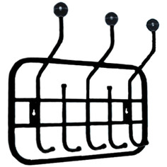 Вешалка настенная ТС-1, 445*360*102, металл, чёрная, 8 крючков Titan