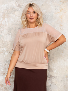 Блуза женская Sparada Лолита коричневая 54-56 RU