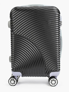Чемодан унисекс Polar РА162(2-ой) 20" черный, 55x33x20  см