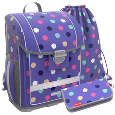 Ранец ErichKrause ErgoLine 16 L Dots с наполнением фиолетовый 46205_N
