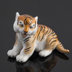 Статуэтка, Raritetus, "Тигренок", фарфор, ДФЗ (Вербилки), СССР, 1954-1965 гг. Однажды