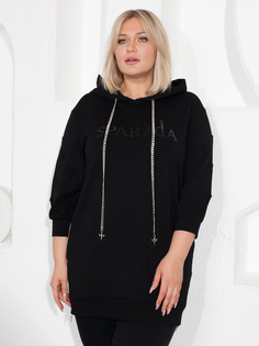 Толстовка женская Sparada Цепочка черная 5XL