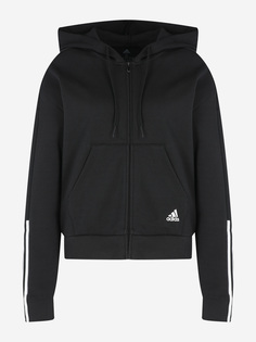 Толстовка женская adidas Essentials Loose-Cut 3-Stripes, Черный, размер 42-44