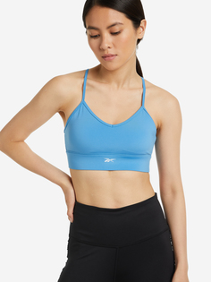 Спортивный топ бра Reebok Workout Ready, Голубой, размер 44