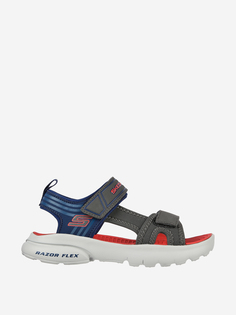 Сандалии для мальчиков Skechers Razor Flex Sandal, Серый, размер 28.5
