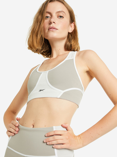 Спортивный топ бра Reebok Lux Racer, Серый, размер 40