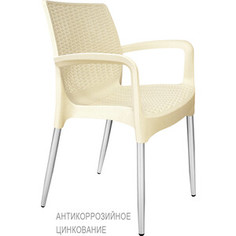 Стул Sheffilton SHT-S68/S424-C бежевый/хром лак (цинк)
