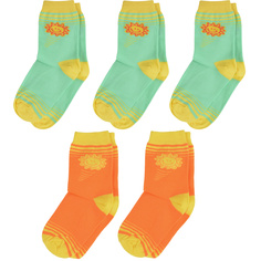 Носки для девочек ХОХ 5-d-1101 цв. зеленый; оранжевый; желтый р. 20-22