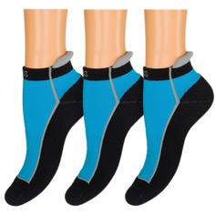 Носки для девочек ХОХ 3-SPD-12 цв. черный; бирюзовый; серый р. 26-28