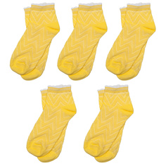 Носки для девочек ХОХ 5-d-1224 цв. желтый; белый р. 34