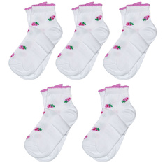 Носки для девочек ХОХ 5-D-3R4 цв. белый; розовый р. 30